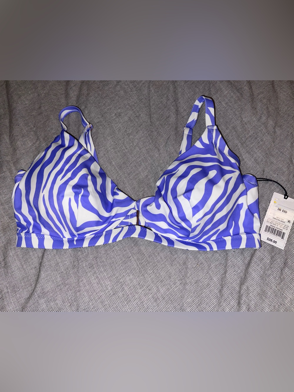 Zebra Print Swim Top 36DD